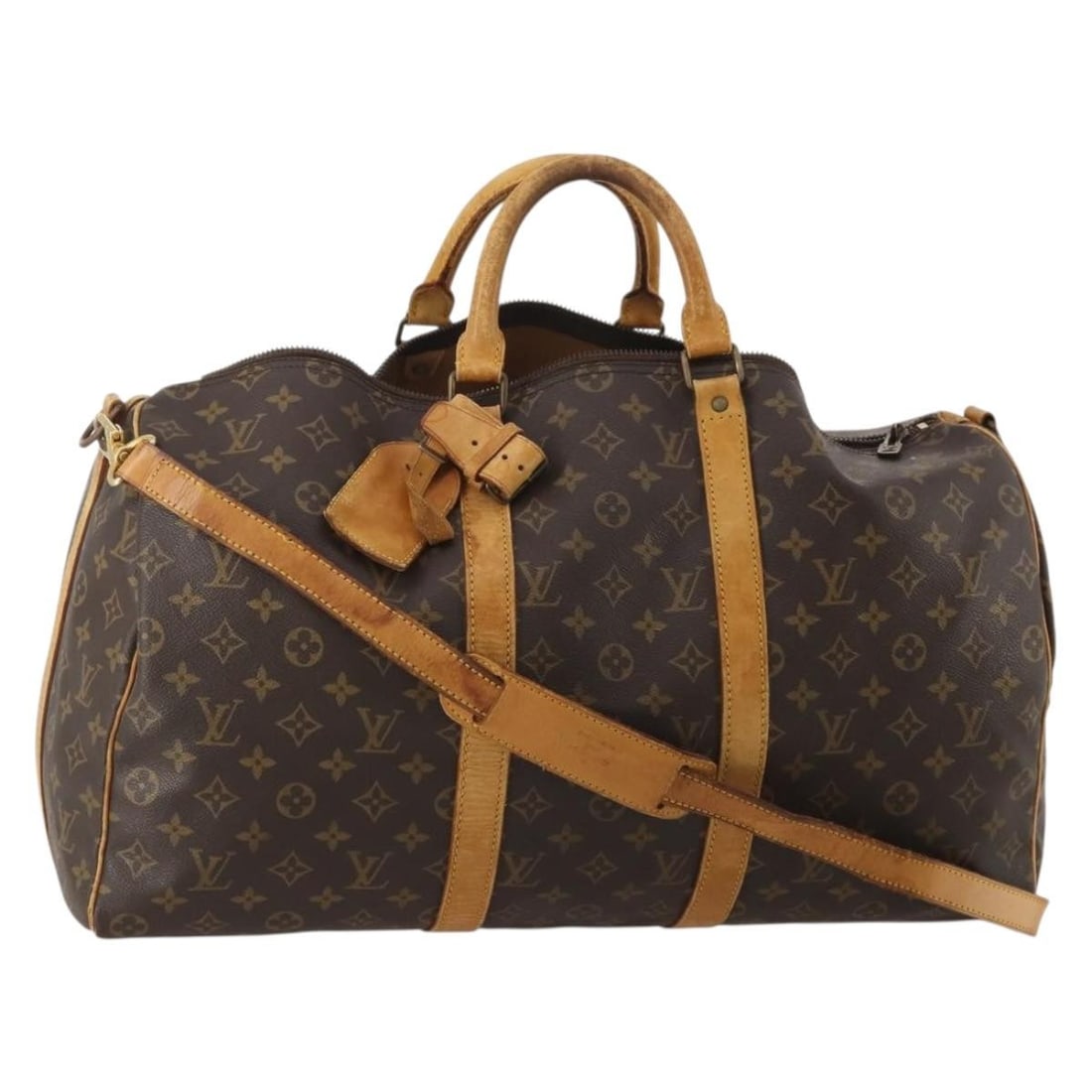 Louis Vuitton M41416 Keepall Bandouliere 50 Monogram Boston Bag: Louis Vuitton M41416 Keepall Bandouliere 50 Monogram Boston Bag Louis Vuitton Keepall Bandouliere 50 Boston bag in Monogram canvas. This women's travel bag is made in France and includes a name tag, p