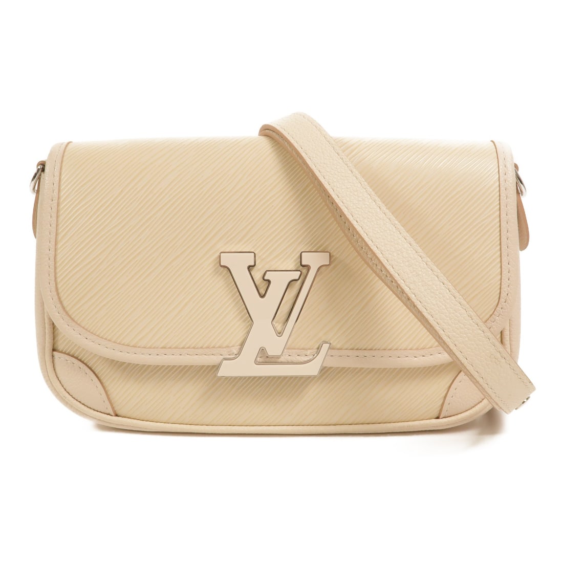 Louis Vuitton Buci M59457 Epi Calfskin Shoulder Bag Beige Quartz White: Louis Vuitton Buci M59457 Epi Calfskin Shoulder Bag Beige Quartz White Louis Vuitton Buci shoulder bag in beige and quartz white Epi calfskin. This women's bag features a structured shoulder bag desig