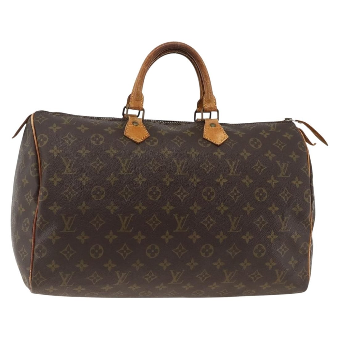 Louis Vuitton M41522 Speedy 40 Monogram Canvas Handbag: Louis Vuitton M41522 Speedy 40 Monogram Canvas Handbag Louis Vuitton Speedy 40 handbag in Monogram canvas, model M41522, made in France. This women's handbag is offered as the item only; box and dust 