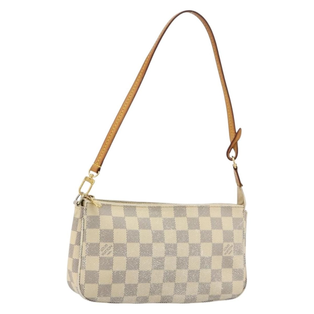 Louis Vuitton N41207 Damier Azur Accessory Pouch with Strap: Louis Vuitton N41207 Damier Azur Accessory Pouch with Strap Louis Vuitton Damier Azur Pochette Accessoires accessory pouch in Damier Azur canvas. This women's pouch includes a shoulder strap and was m