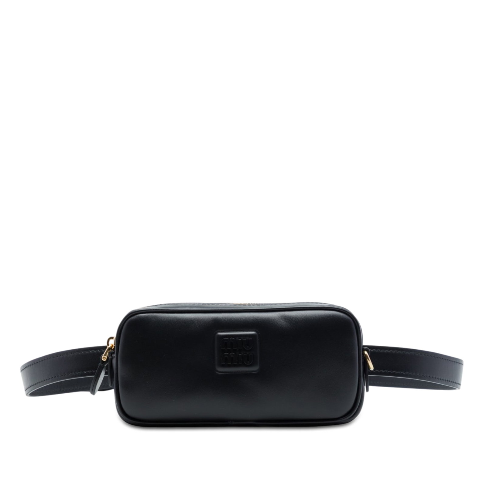 Miu Miu Softy Beau black leather belt bag (1 of 8)