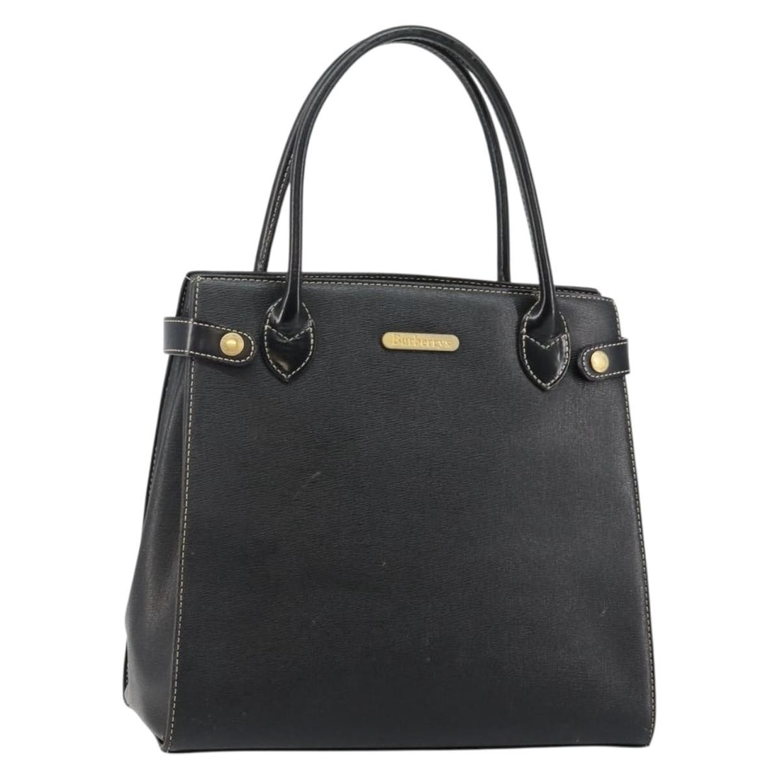 Burberry Vintage black leather handbag: Burberry Vintage black leather handbag Vintage Burberry leather bag in black for women. Made in England, this piece shows good overall condition with visible wear consistent with use. Noted condition 