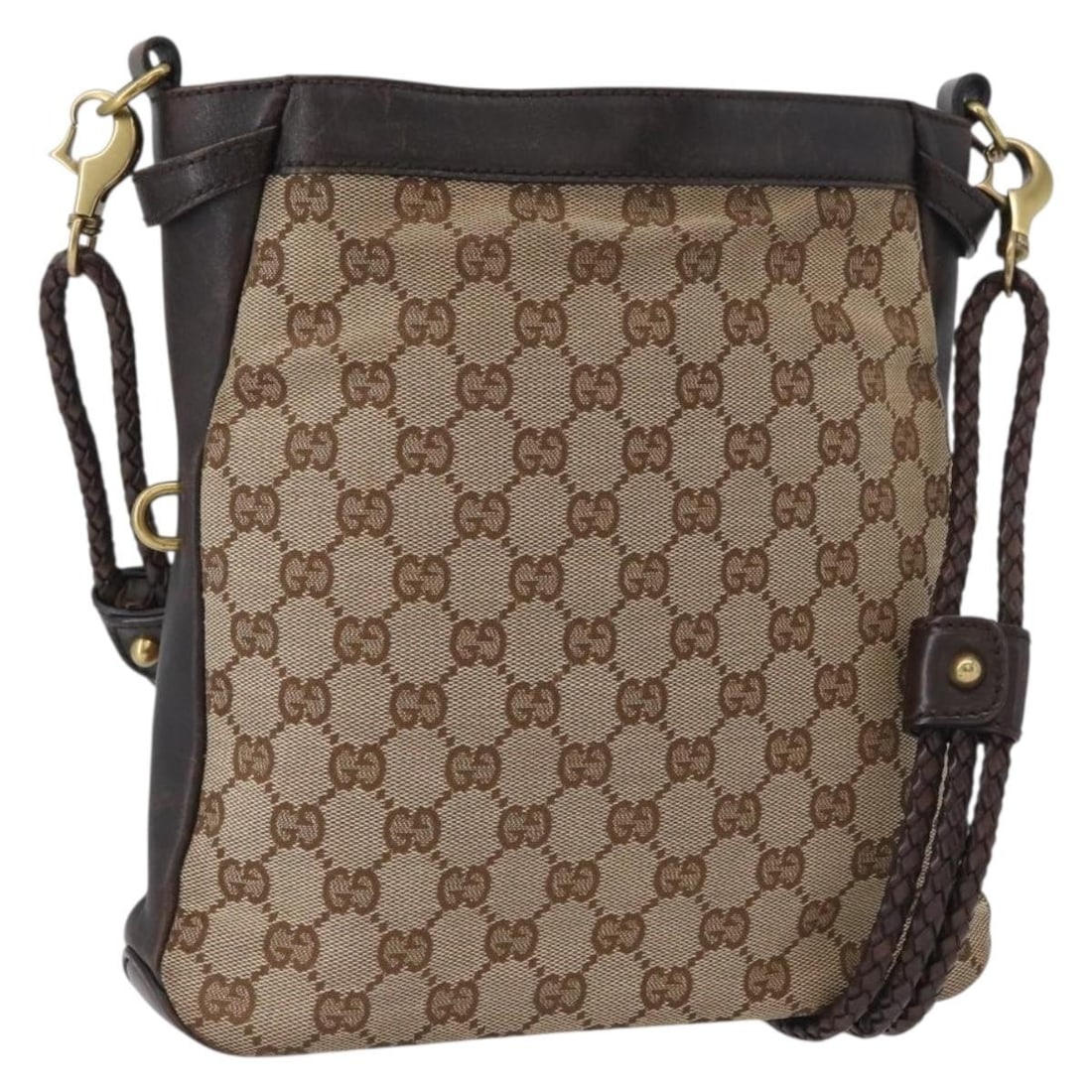 Gucci 109106 GG Canvas Beige Gold Shoulder Bag: Gucci 109106 GG Canvas Beige Gold Shoulder Bag This GUCCI GG Canvas Shoulder Bag features a beige and gold color scheme and is crafted from the brand's signature GG canvas material. Designed for women
