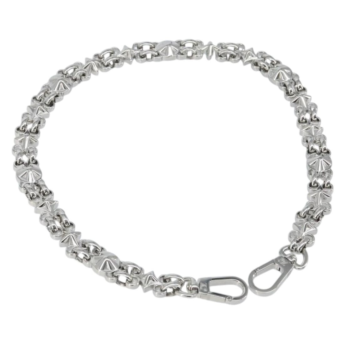 Louis Vuitton Silver Metal Shoulder Strap Chain 22 in: Louis Vuitton Silver Metal Shoulder Strap Chain 22 in Authentic Louis Vuitton chain shoulder strap in silver-tone metal. This women's shoulder strap is made in France and is offered as the item only, 