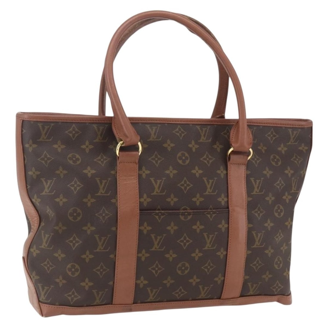 Louis Vuitton M42425 Sac Weekend PM Monogram Canvas Hand Bag: Louis Vuitton M42425 Sac Weekend PM Monogram Canvas Hand Bag Louis Vuitton Sac Weekend PM handbag in Monogram canvas, made in France. This pre-owned bag shows heavy use with visible wear throughout, i