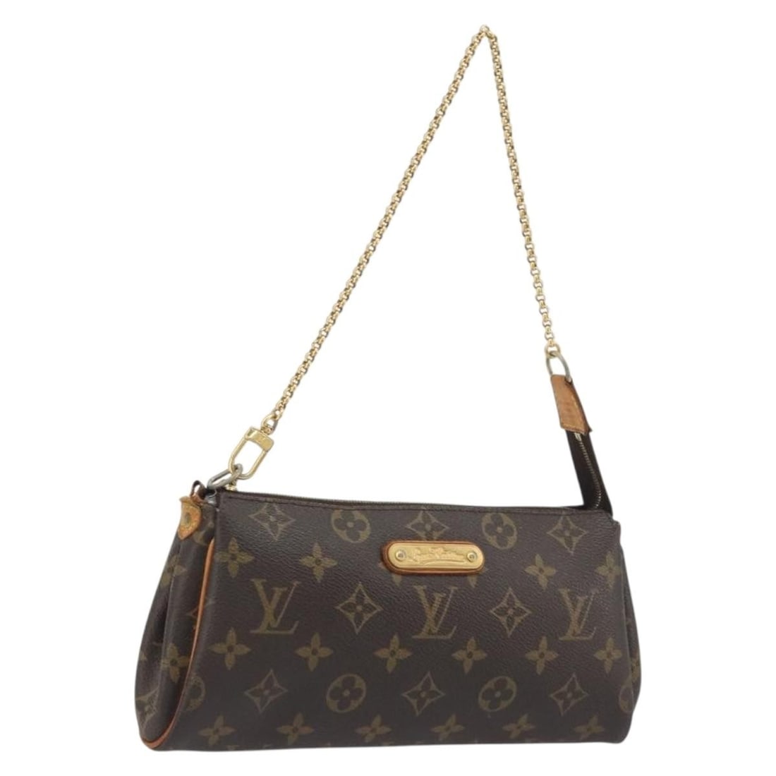 Louis Vuitton M95567 Eva Monogram Canvas Shoulder Bag: Louis Vuitton M95567 Eva Monogram Canvas Shoulder Bag Louis Vuitton Eva shoulder bag in Monogram canvas with a detachable shoulder strap. Made in France, this women's bag shows heavy use, including lo