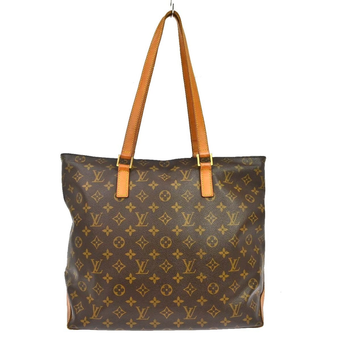 Louis Vuitton Cabas Mezzo Monogram Canvas Tote M51151 TH0012: Louis Vuitton Cabas Mezzo Monogram Canvas Tote M51151 TH0012 Vintage Louis Vuitton Cabas Mezzo tote bag in brown Monogram canvas with leather trim and double leather handles. This zip-top tote feature