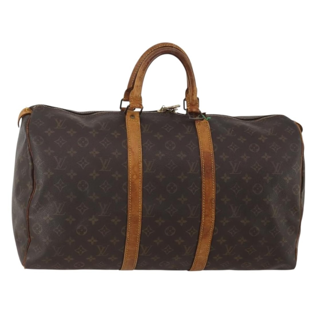 Louis Vuitton M41426 Keepall 50 Monogram Canvas Boston Bag: Louis Vuitton M41426 Keepall 50 Monogram Canvas Boston Bag Louis Vuitton Keepall 50 Boston bag in Monogram canvas, model M41426, made in France. This women's bag includes the powanie accessory. Condit