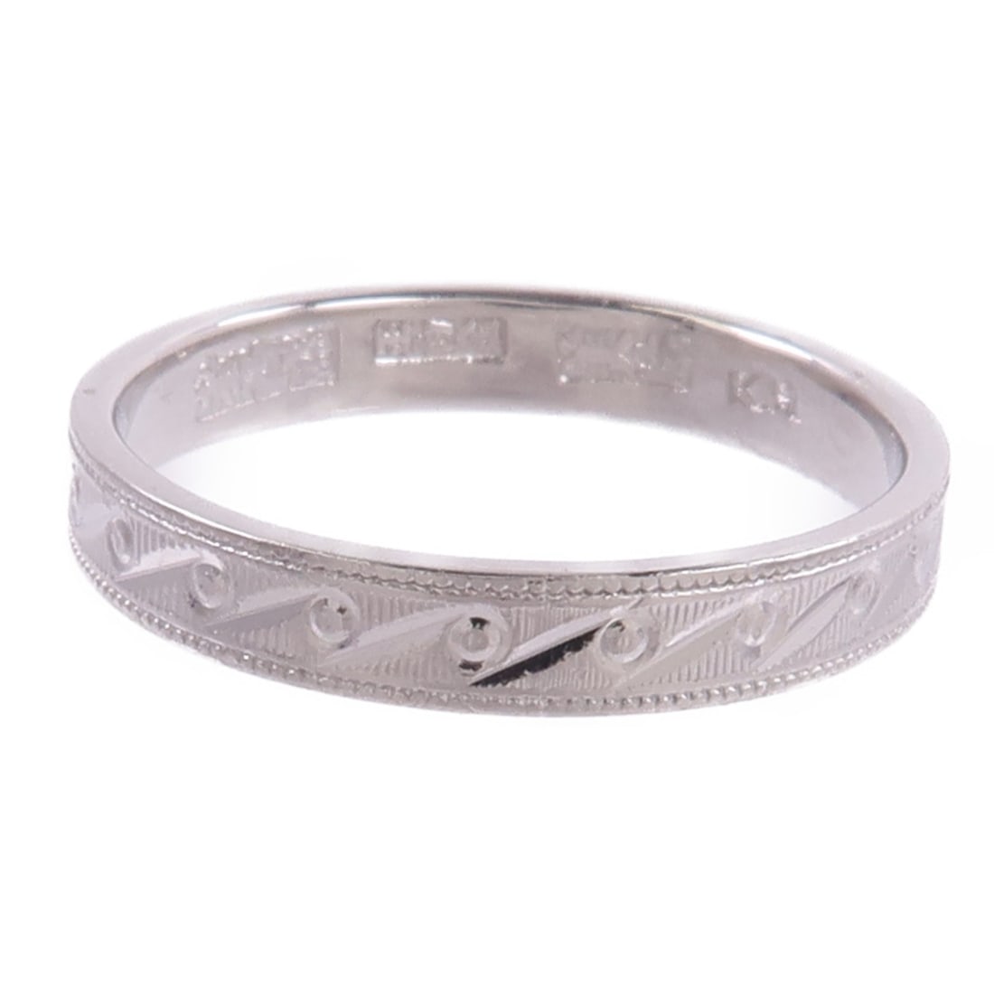 Pt900 Platinum Ring US Size 6 3.7g - 2