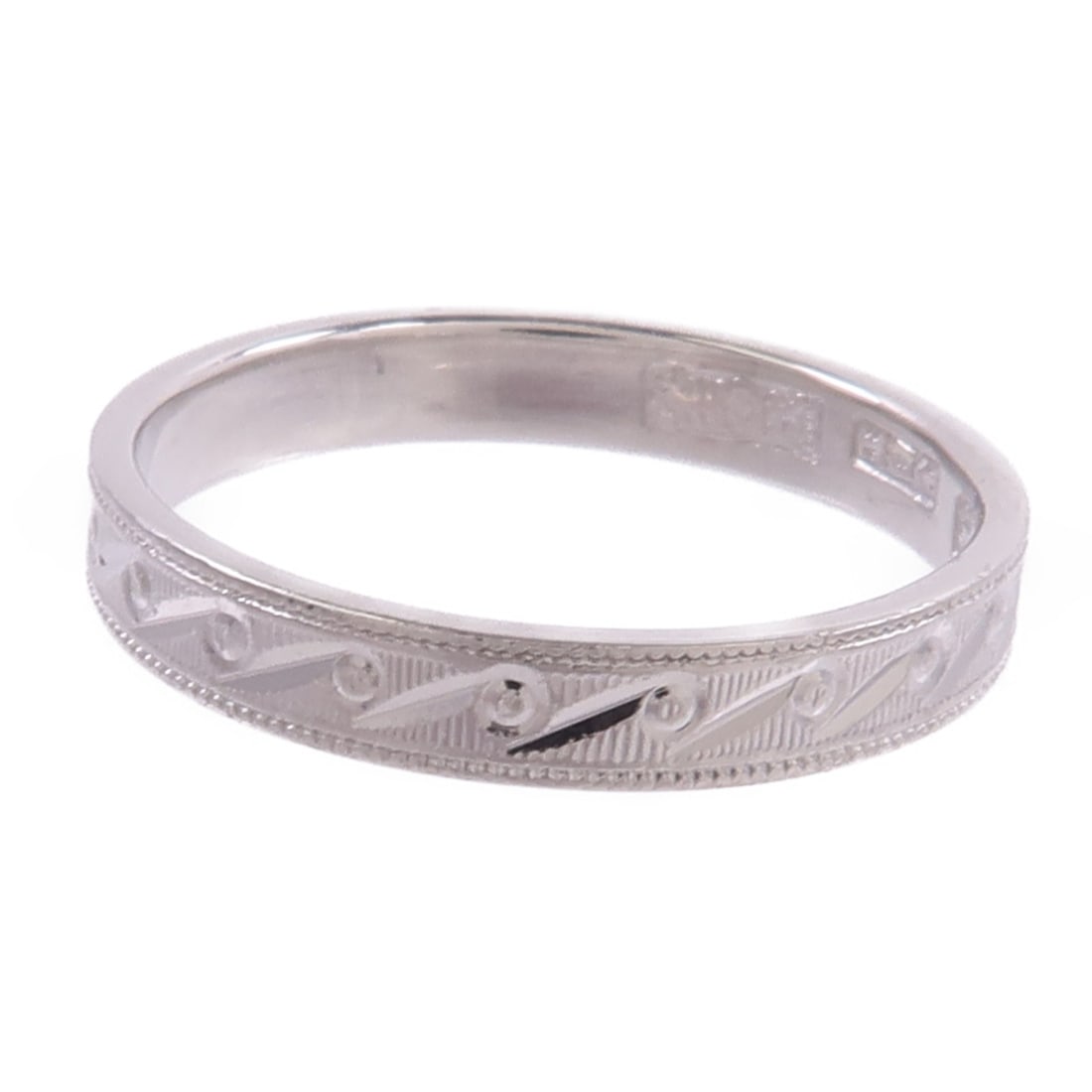 Pt900 Platinum Ring US Size 6 3.7g - 3