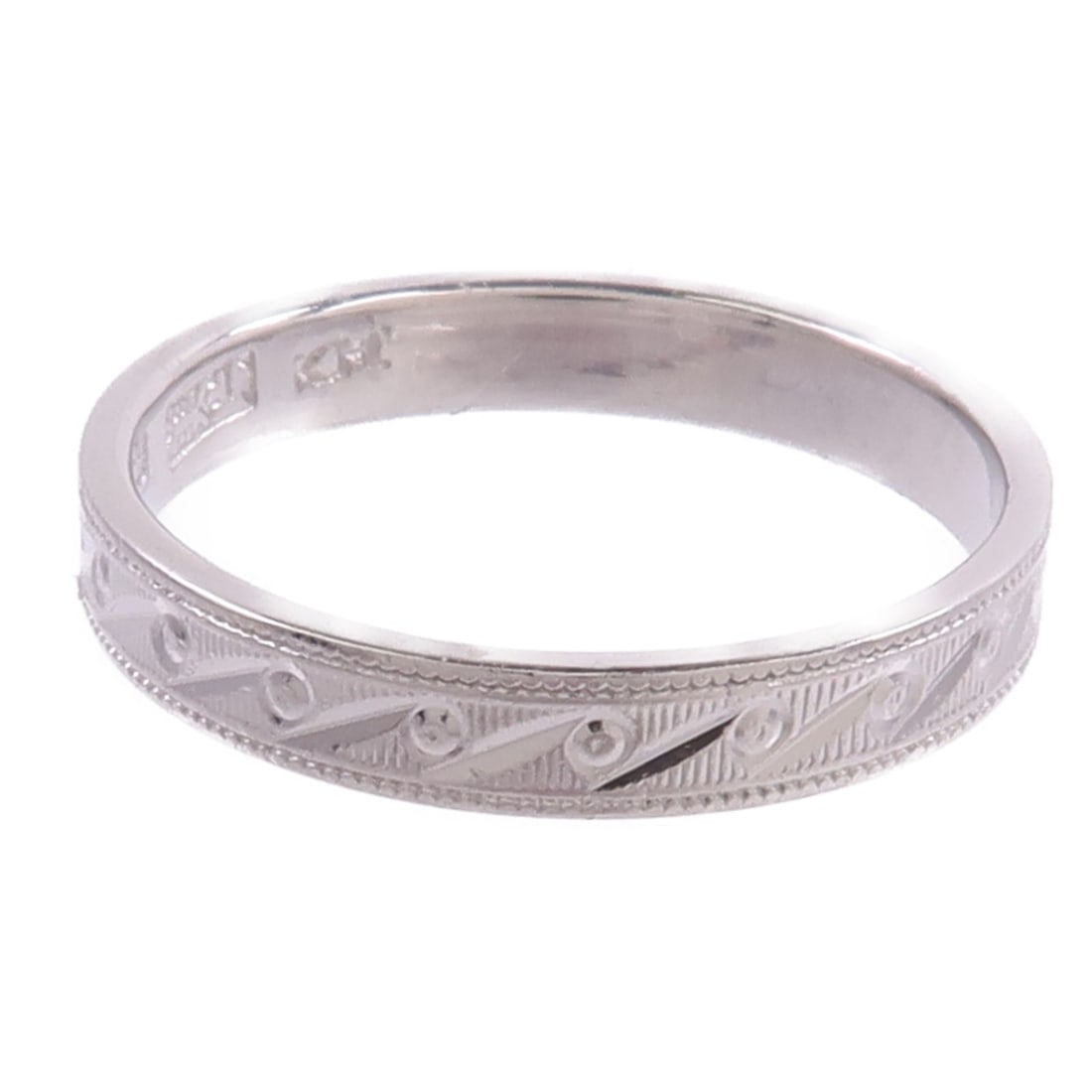 Pt900 Platinum Ring US Size 6 3.7g - 4