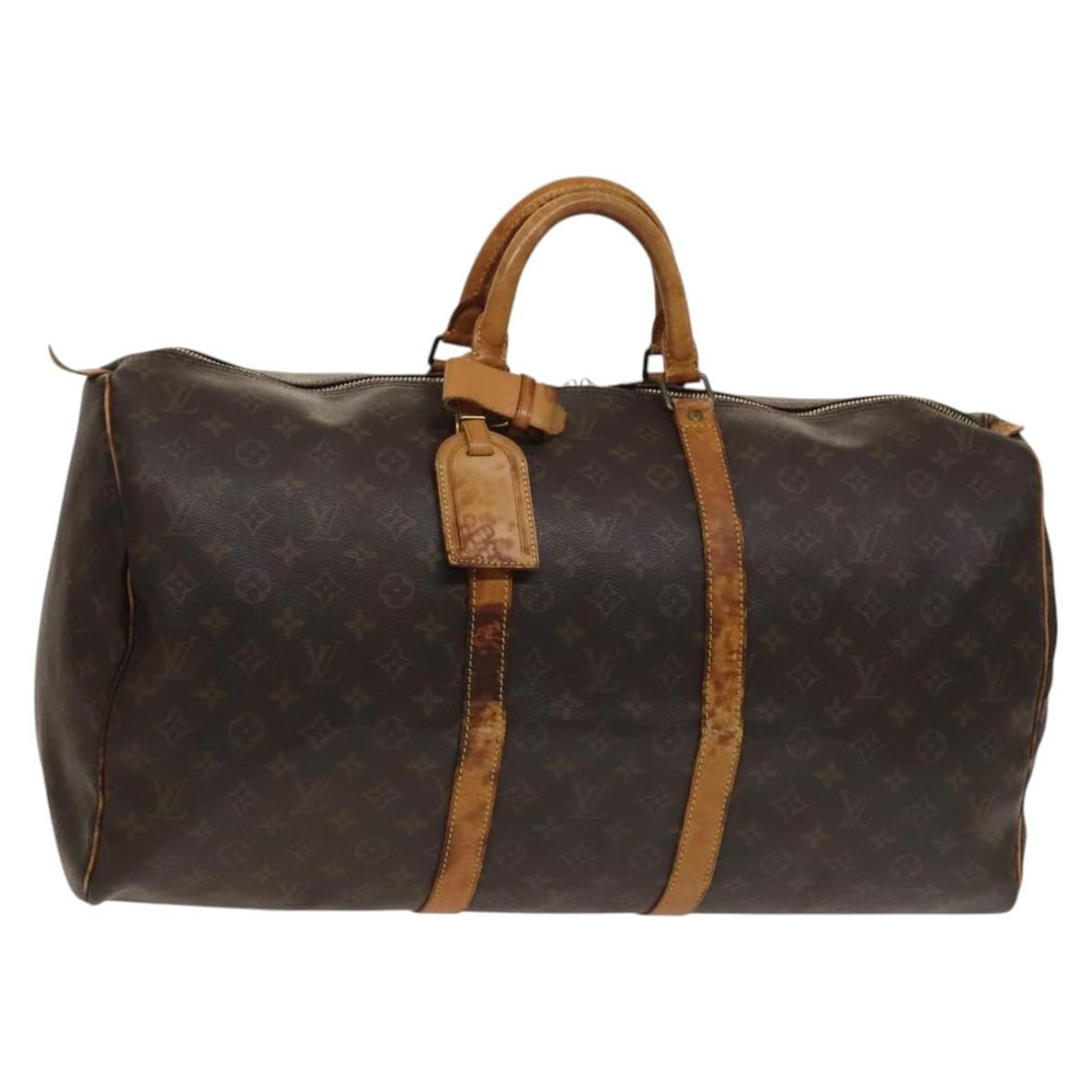 Louis Vuitton M41424 Keepall 55 Monogram Canvas Boston Bag: Louis Vuitton M41424 Keepall 55 Monogram Canvas Boston Bag Louis Vuitton Keepall 55 Boston bag in Monogram canvas, made in France. This women's travel bag includes a name tag and Powanie. Condition is