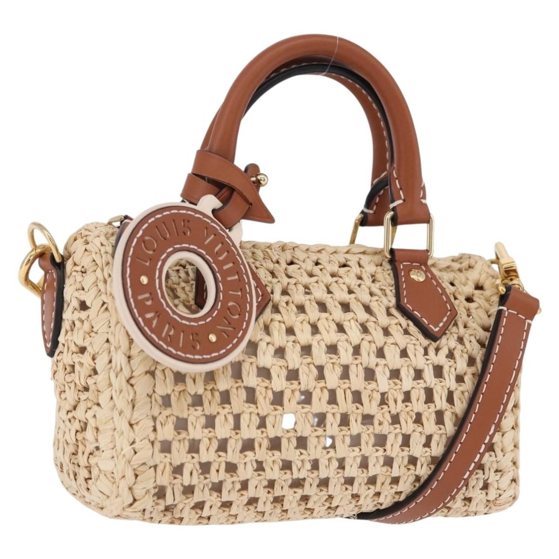 Louis Vuitton M83525 Nano Speedy 2way Handbag Beige Gold Tone (1 of 18)