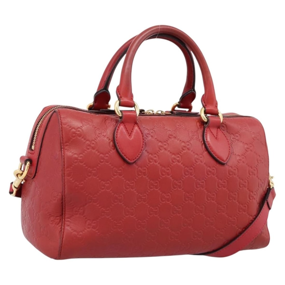 GUCCI 453573 Guccissima GG Leather 2way Handbag Red: GUCCI 453573 Guccissima GG Leather 2way Handbag Red Gucci Guccissima GG 2-way handbag in red leather with gold-tone accents. This women's bag is customized with a repainted finish and can be carried b