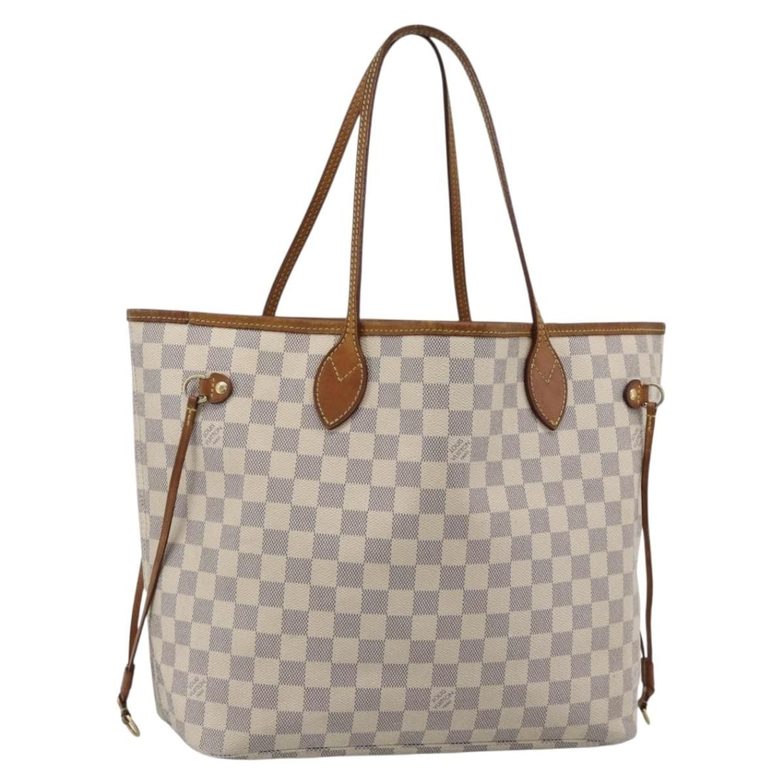 Louis Vuitton Neverfull MM Damier Azur Canvas Tote N41605: Louis Vuitton Neverfull MM Damier Azur Canvas Tote N41605 Louis Vuitton Neverfull MM tote bag in Damier Azur canvas. This women's tote is made in France and features the N41605 product line. Condition