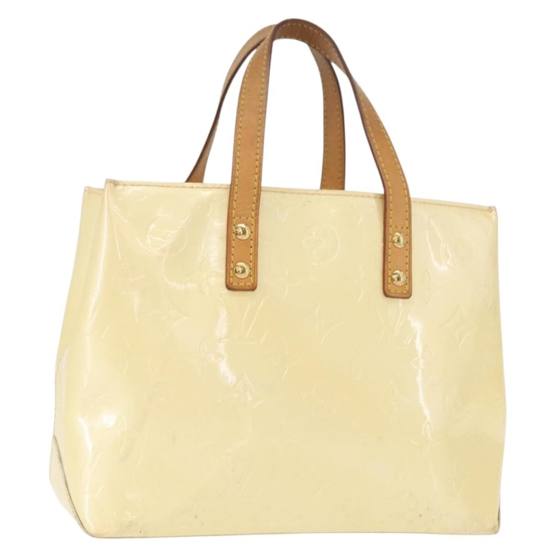 Louis Vuitton Reade PM Monogram Vernis Patent Leather Handbag Perle M91336: Louis Vuitton Reade PM Monogram Vernis Patent Leather Handbag Perle M91336 Louis Vuitton Reade PM handbag in Monogram Vernis patent leather with a Perle finish. This women's handbag was made in France