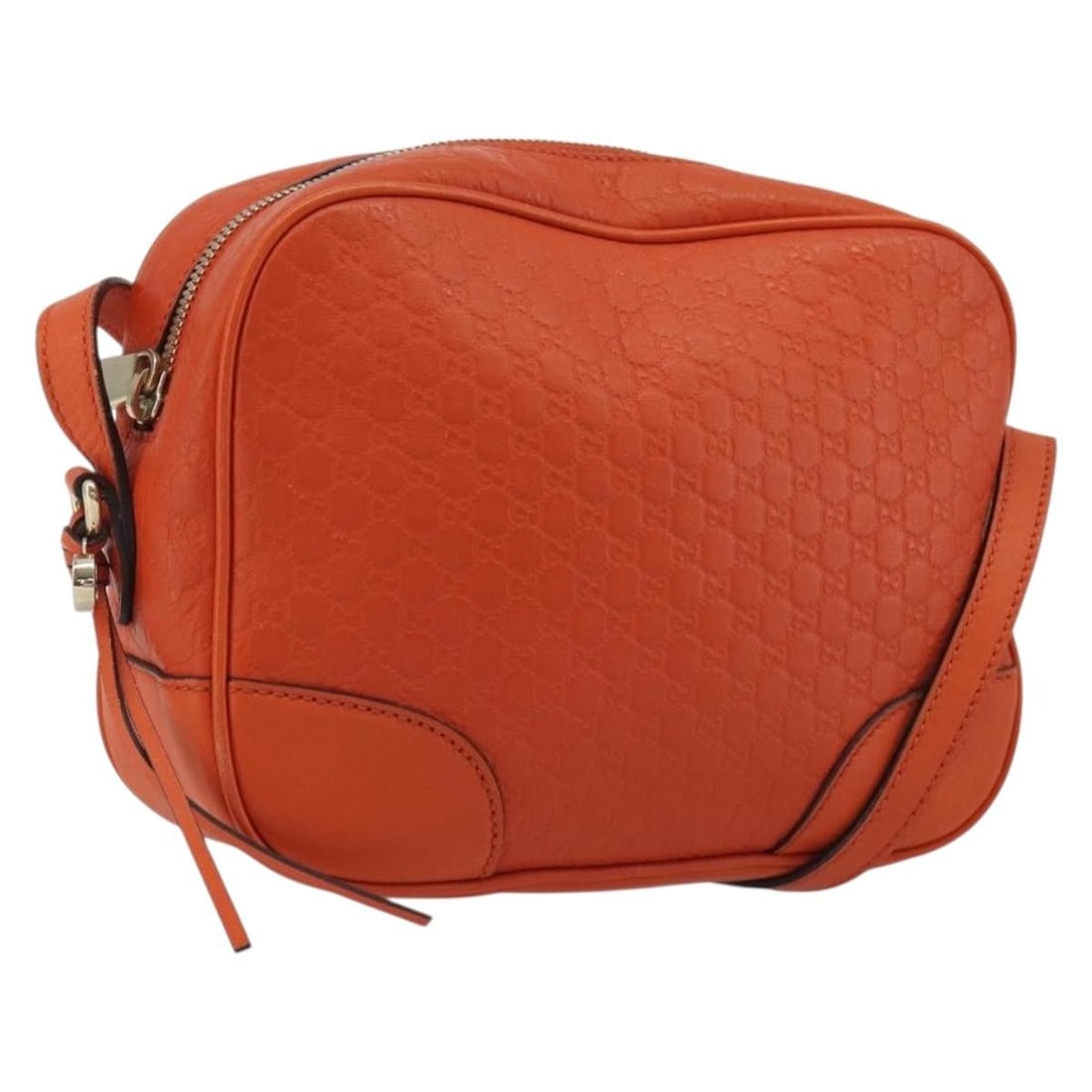 Gucci 449413 Micro Guccissima Leather Shoulder Bag Orange Gold: Gucci 449413 Micro Guccissima Leather Shoulder Bag Orange Gold Gucci shoulder bag in orange and gold with leather and Micro Small GG canvas construction. This women's bag is made in Italy and has been