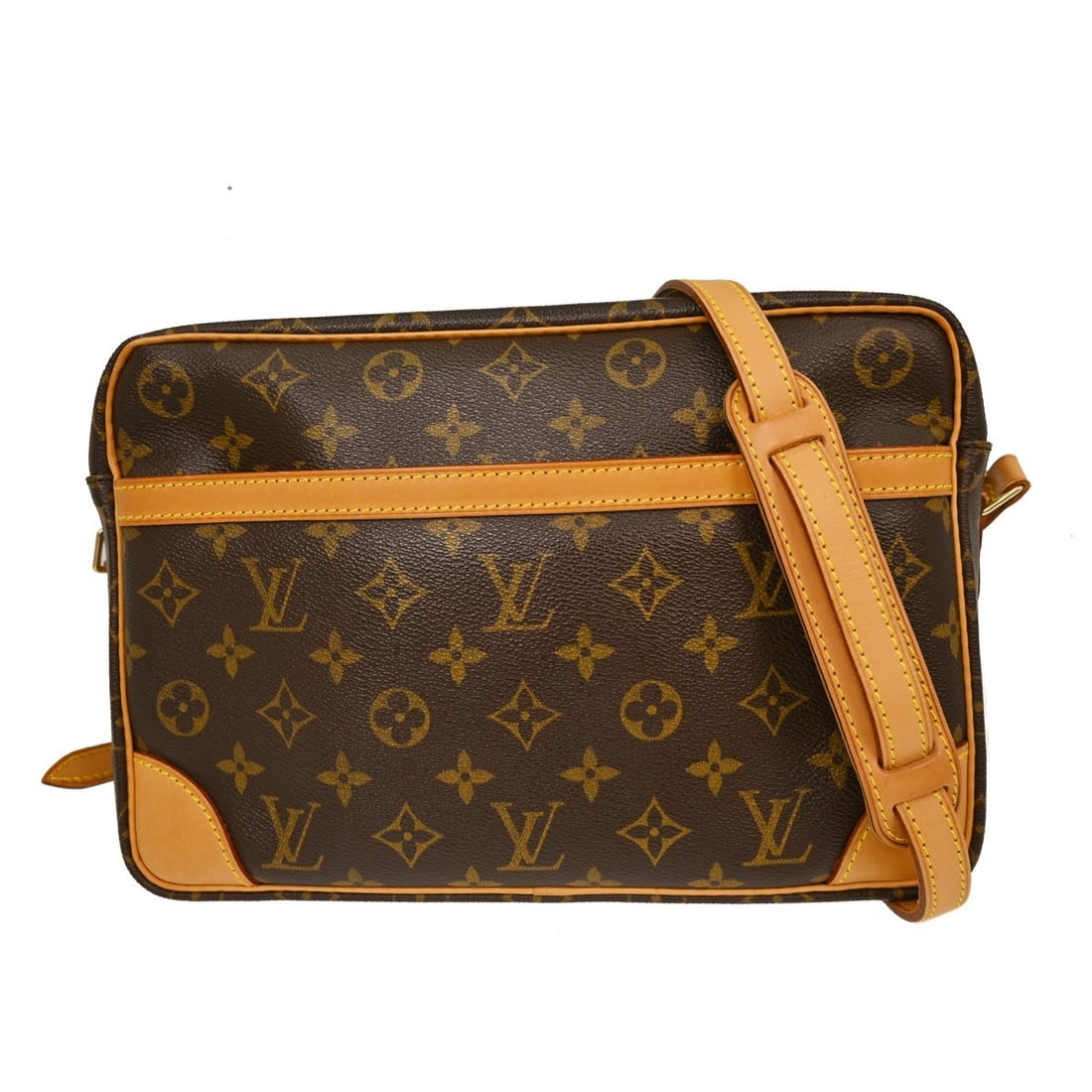 Louis Vuitton Trocadero 30 Monogram Canvas Crossbody Bag M51272: Louis Vuitton Trocadero 30 Monogram Canvas Crossbody Bag M51272 Louis Vuitton Trocadero 30 crossbody shoulder bag in brown Monogram canvas with leather handle/strap details. It features one outside po