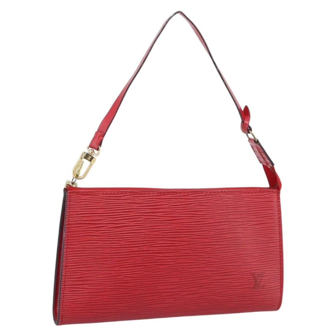 Louis Vuitton M52947 Epi Leather Pochette Accessoires Red Pouch: Louis Vuitton M52947 Epi Leather Pochette Accessoires Red Pouch Louis Vuitton Epi Pochette Accessoires pouch in red Epi leather. This women's pouch was made in France and is offered without the origin