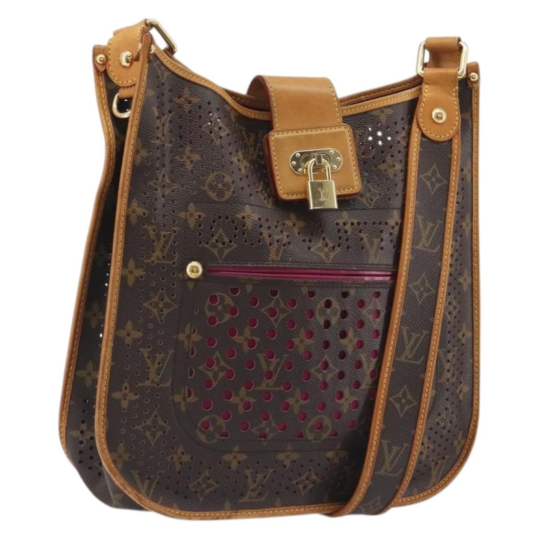 Louis Vuitton M95172 Musette Shoulder Bag Monogram Perfo Pink: Louis Vuitton M95172 Musette Shoulder Bag Monogram Perfo Pink Louis Vuitton Monogram Perfo Musette shoulder bag in monogram canvas with pink accents. This women's shoulder bag was made in Spain and in
