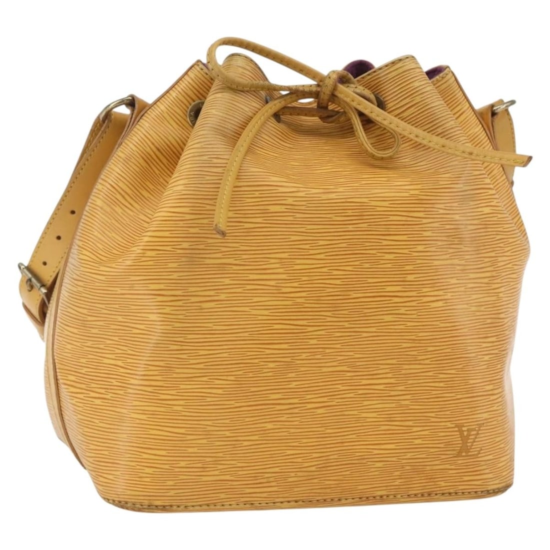 Louis Vuitton Petit Noe M44109 Yellow Epi Leather Shoulder Bag: Louis Vuitton Petit Noe M44109 Yellow Epi Leather Shoulder Bag Louis Vuitton Epi Petit Noe shoulder bag in yellow Epi leather, made in France. This women's shoulder bag comes in the Petit Noe style wi