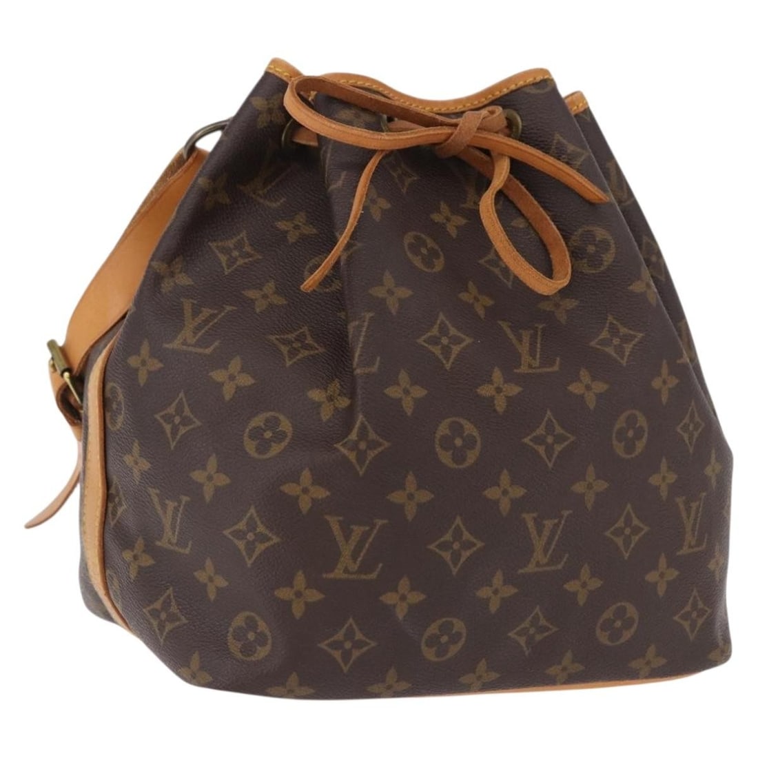 Louis Vuitton M42226 Petit Noe Monogram Canvas Shoulder Bag: Louis Vuitton M42226 Petit Noe Monogram Canvas Shoulder Bag Louis Vuitton Petit Noe shoulder bag in Monogram canvas with an adjustable shoulder strap and included dust bag. Made in France, this women'