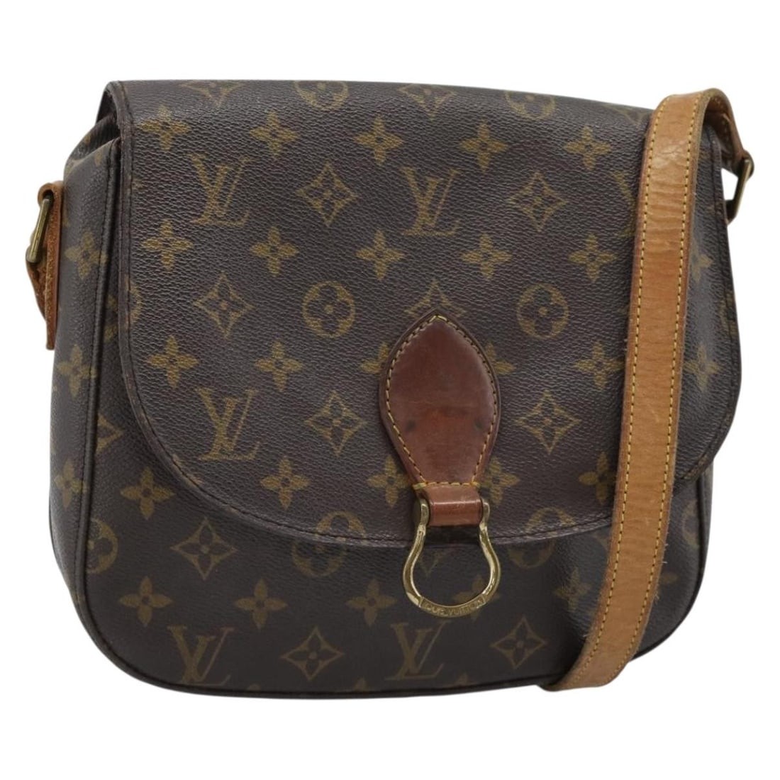 Louis Vuitton M51242 Saint Cloud GM Monogram Canvas Shoulder Bag: Louis Vuitton M51242 Saint Cloud GM Monogram Canvas Shoulder Bag Louis Vuitton Saint Cloud GM shoulder bag in Monogram canvas, model M51242, made in France. This women's bag is a heavily used piece wi