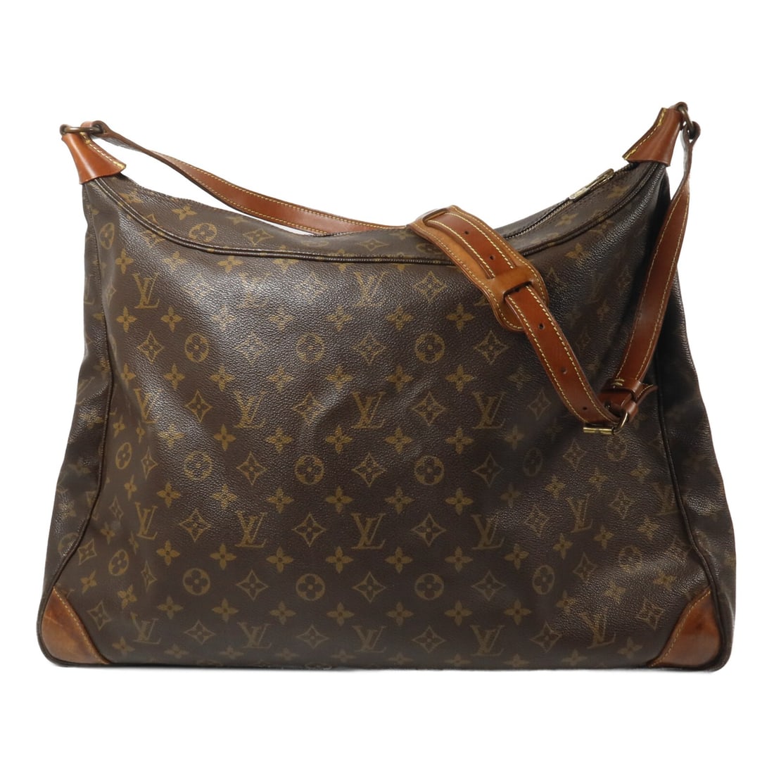 Louis Vuitton Boulogne 50 Monogram Shoulder Bag M51114 Brown: Louis Vuitton Boulogne 50 Monogram Shoulder Bag M51114 Brown Louis Vuitton Boulogne 50 shoulder bag in brown Monogram PVC coated canvas. This unisex shoulder bag features an adjustable shoulder strap,