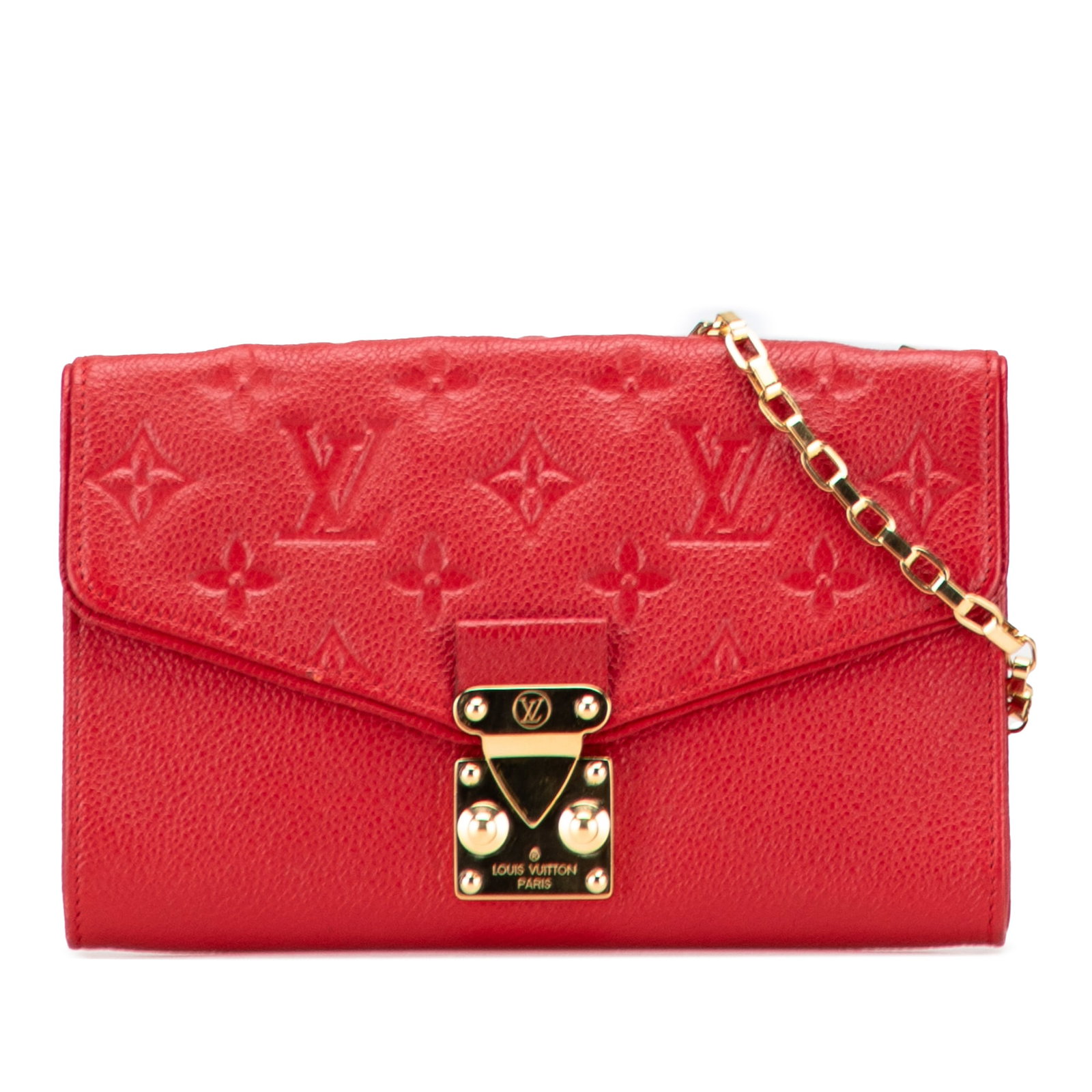 Louis Vuitton Saint Germain Monogram Empreinte Red Leather Shoulder Bag (1 of 10)