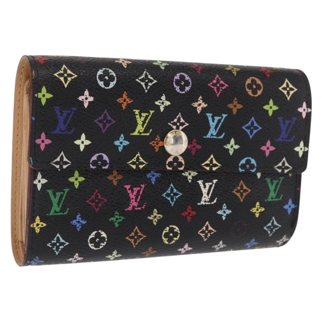 Louis Vuitton M60084 Portefeuille Alexandra Bifold Wallet Black Multicolor Canvas (1 of 18)