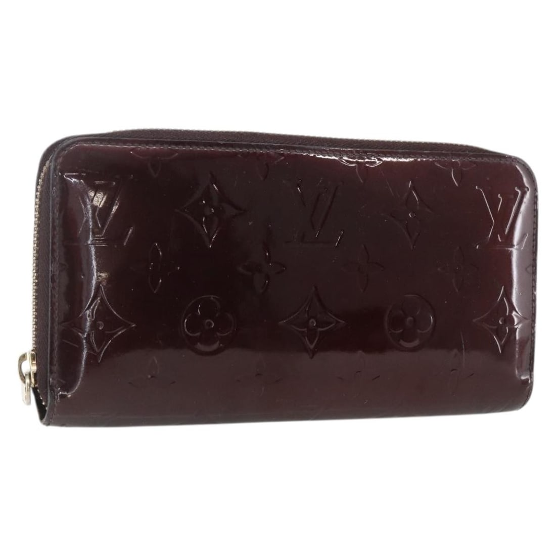 Louis Vuitton M93522 Monogram Vernis patent long wallet Amarante: Louis Vuitton M93522 Monogram Vernis patent long wallet Amarante Louis Vuitton Monogram Vernis Zippy long wallet in Amarante, crafted in patent leather and made in Spain. This women's wallet is a heav