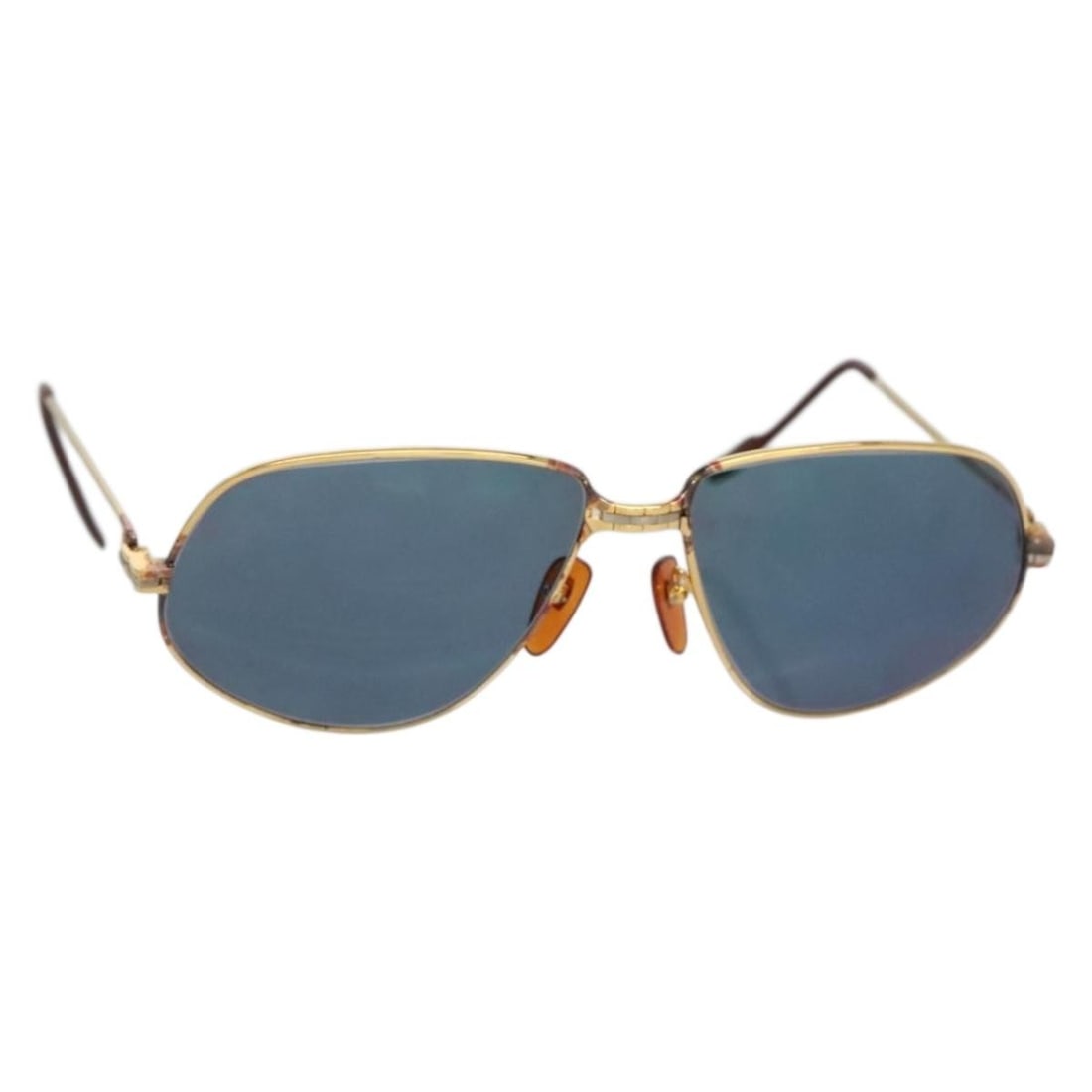 CARTIER Blue Metal Sunglasses Made in France Authentic: CARTIER Blue Metal Sunglasses Made in France Authentic Experience luxury and style with these CARTIER sunglasses, crafted in France. These sunglasses feature a sleek metal frame in a striking blue col