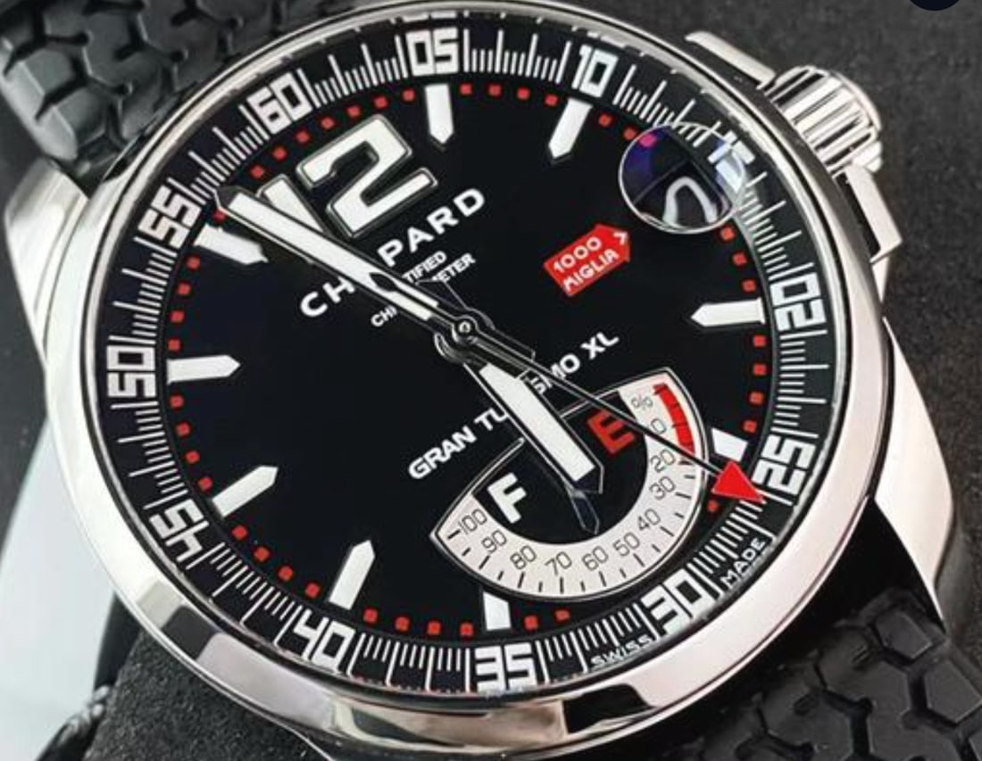 Chopard Mille Miglia GTXL mens watch black dial rubber strap papers 2007 (1 of 7)