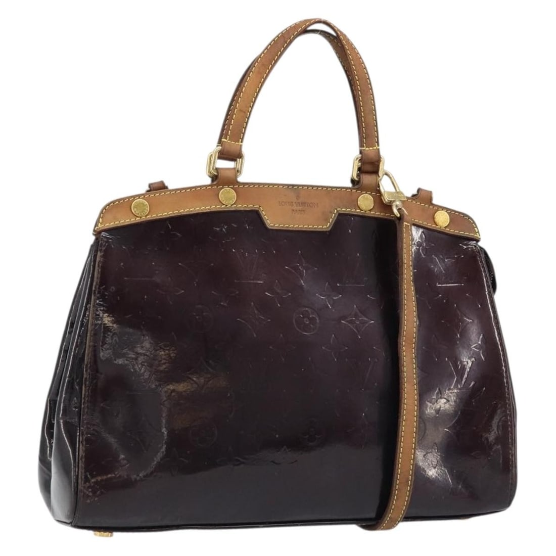 Louis Vuitton Blair MM Monogram Vernis Amarante 2way Bag M91619 (1 of 18)