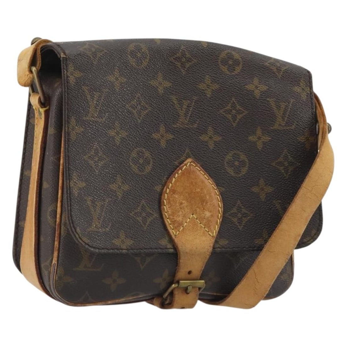 Louis Vuitton M51253 Cartouchiere MM Monogram Canvas Shoulder Bag: Louis Vuitton M51253 Cartouchiere MM Monogram Canvas Shoulder Bag Louis Vuitton Cartouchiere MM shoulder bag in Monogram canvas, model M51253. This women's shoulder bag was made in France and includes