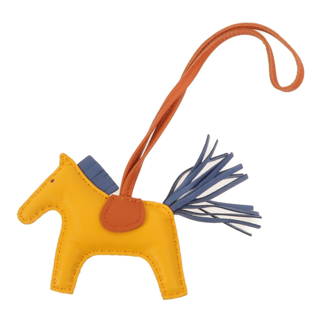 Hermes Rodeo PM Bag Charm Agneau Milo Swift Leather Jaune dOr: Hermes Rodeo PM Bag Charm Agneau Milo Swift Leather Jaune dOr Hermes Rodeo PM charm crafted in Agneau Milo and Veau Swift leather in Jaune d'Or. This women's charm is made in France and comes with no 