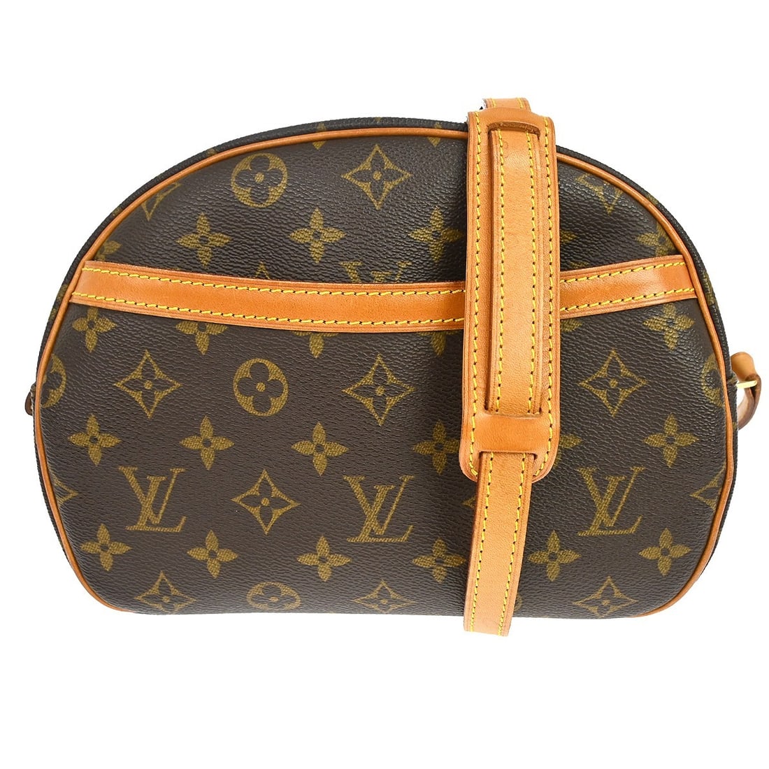 Louis Vuitton Blois Monogram Crossbody Bag M51221 Brown: Louis Vuitton Blois Monogram Crossbody Bag M51221 Brown Vintage Louis Vuitton Blois crossbody bag in brown Monogram canvas with leather trim and an adjustable crossbody strap. The bag features a zip c