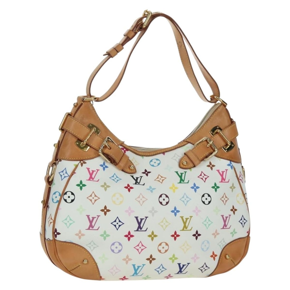 Louis Vuitton Multicolor Monogram Greta Canvas Shoulder Bag White (1 of 18)