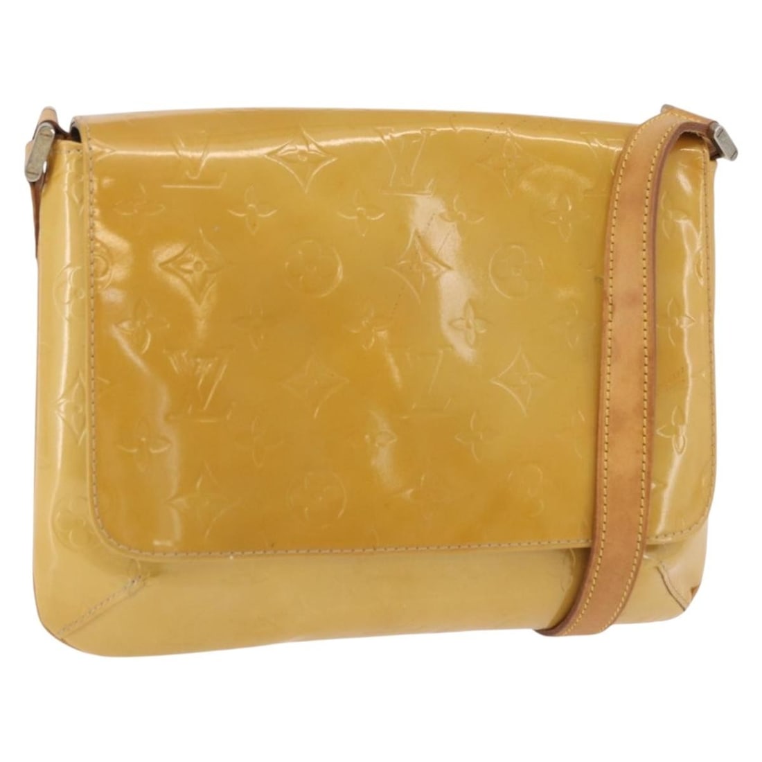 Louis Vuitton Thompson Street Vernis Shoulder Bag Beige M91301: Louis Vuitton Thompson Street Vernis Shoulder Bag Beige M91301 Louis Vuitton Thompson Street shoulder bag in beige Monogram Vernis patent leather. Made in Spain, this women's bag features an adjustabl