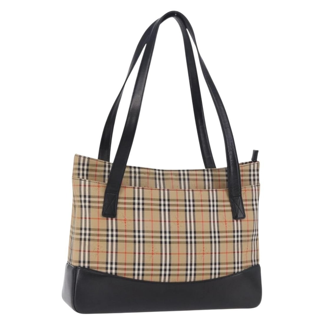 Burberry Beige Canvas Tote Nova Check Handbag 196697: Burberry Beige Canvas Tote Nova Check Handbag 196697 Burberry Nova Check tote bag in beige canvas for women. This is a pre-owned bag with visible overall wear, including rubbing, stains, slight loss o