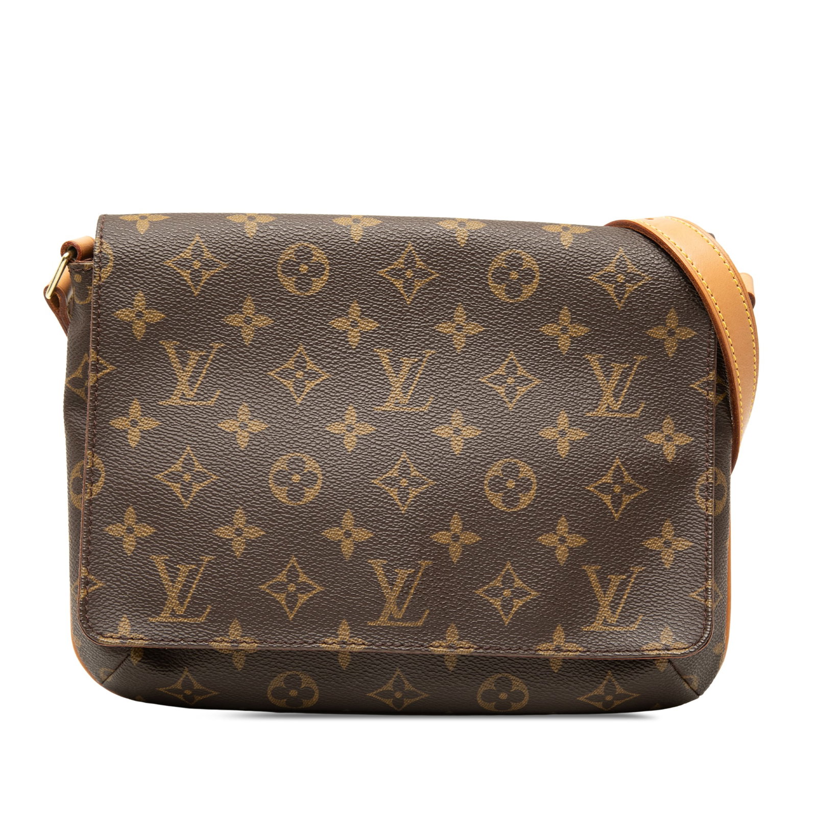 Louis Vuitton Musette Tango Short Strap Monogram Shoulder Bag: Louis Vuitton Musette Tango Short Strap Monogram Shoulder Bag Louis Vuitton Monogram Musette Tango Short Strap shoulder bag with a monogram canvas body, flat vachetta leather shoulder strap, front fla