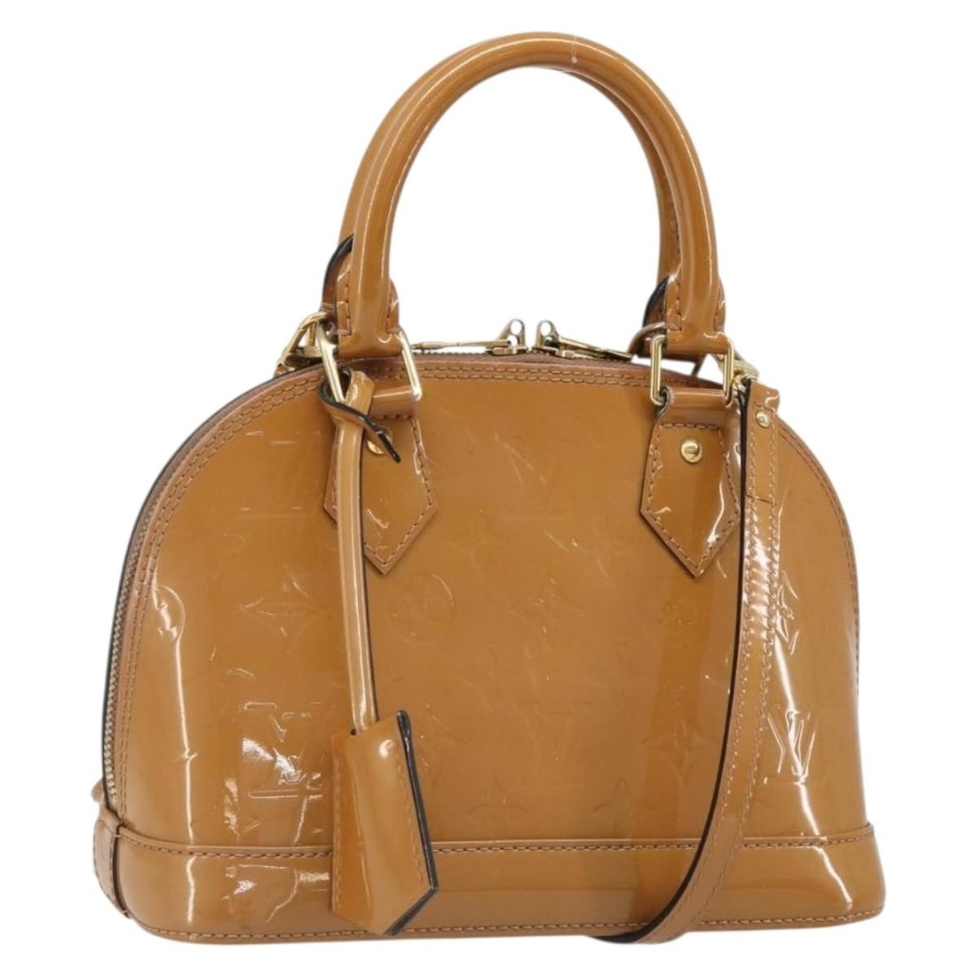 Louis Vuitton Alma BB Monogram Vernis patent leather 2way bag M91752: Louis Vuitton Alma BB Monogram Vernis patent leather 2way bag M91752 Louis Vuitton Monogram Vernis Alma BB 2-way handbag in Beige Poodle patent leather. Made in France, this women's handbag includes a