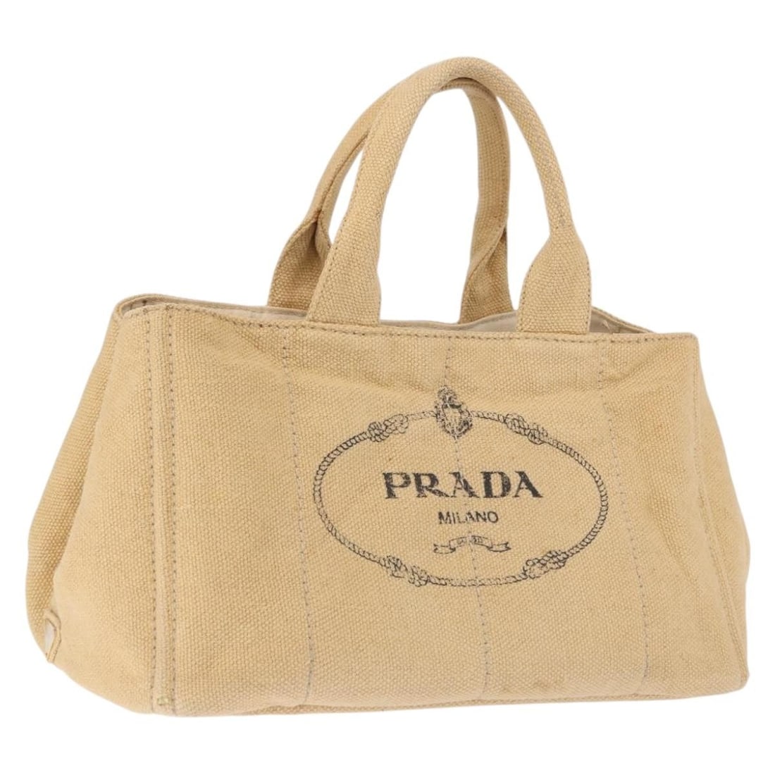 PRADA Canapa GM Beige Gold Straw Tote: PRADA Canapa GM Beige Gold Straw Tote Prada Canapa GM tote bag in beige and gold. This women's tote is made in Turkey and comes with the item only; the box and dust bag are not included. Condition is 