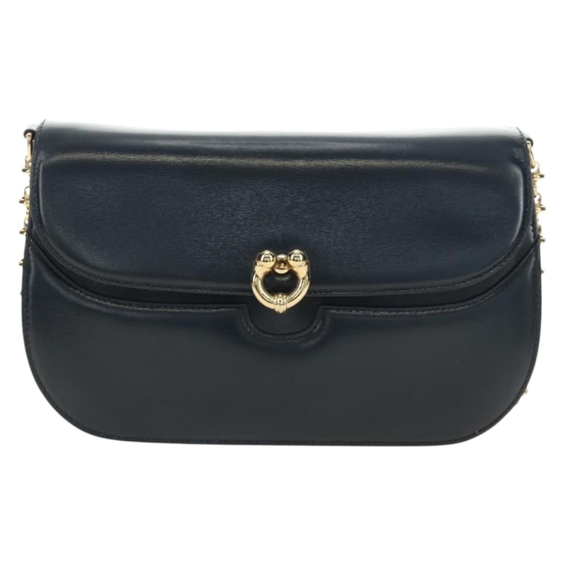 Gucci Chain Flap Navy Leather Shoulder Bag (1 of 18)