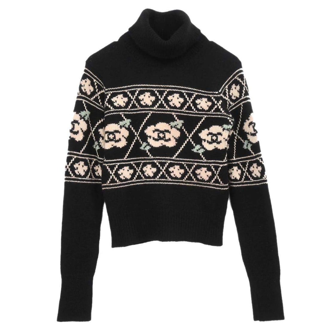 Chanel cashmere turtleneck pullover sweater black EU 38 (1 of 18)