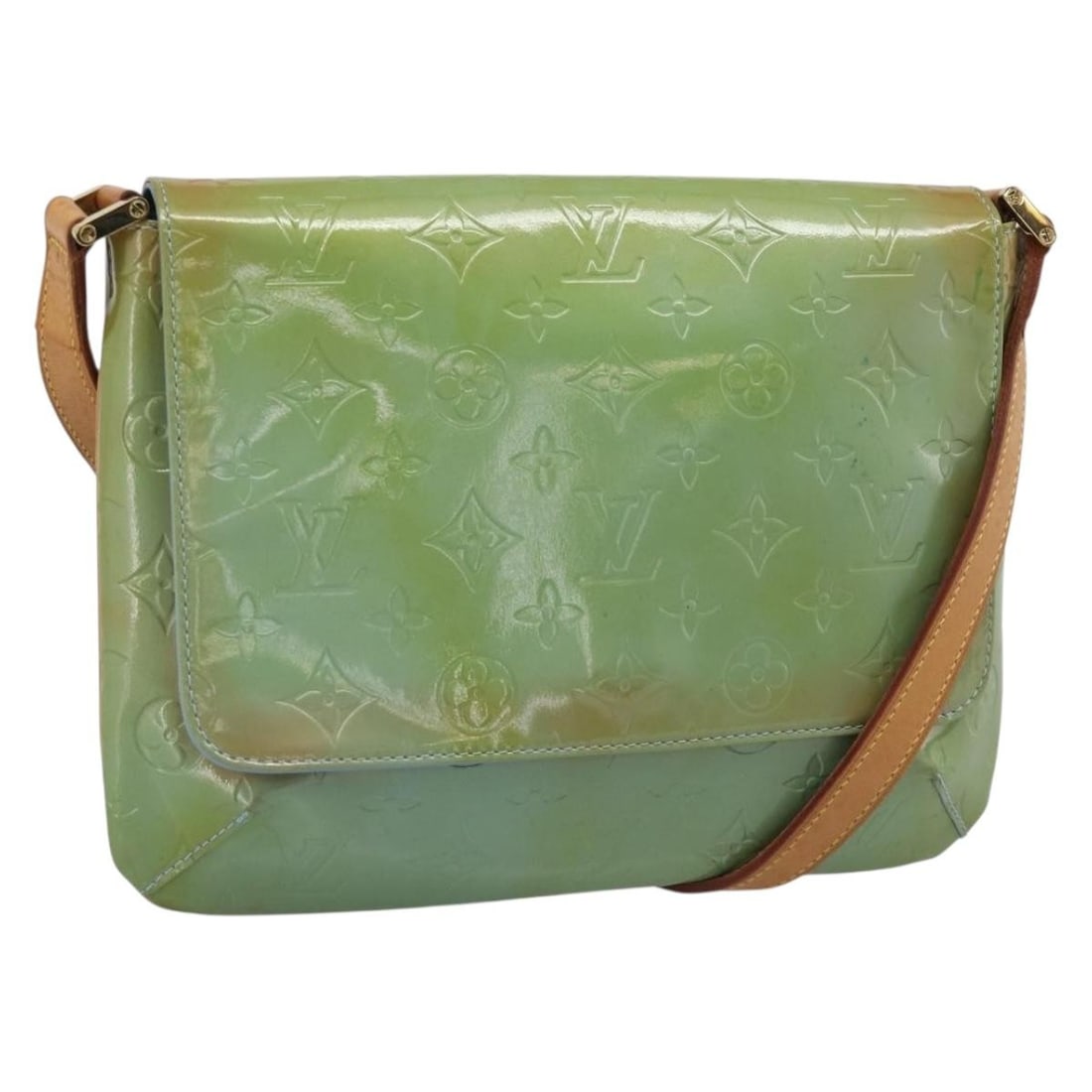 Louis Vuitton Thompson Street shoulder bag baby blue patent leather M91009: Louis Vuitton Thompson Street shoulder bag baby blue patent leather M91009 Louis Vuitton Thompson Street shoulder bag in baby blue Monogram Vernis patent leather. Made in France, this women's bag feat