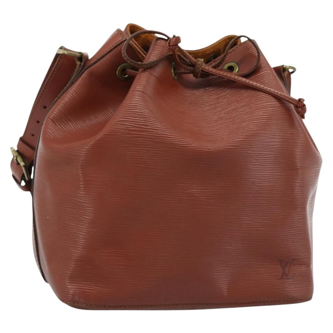 Louis Vuitton M44028 Noe Shoulder Bag Brown Epi Leather: Louis Vuitton M44028 Noe Shoulder Bag Brown Epi Leather Louis Vuitton Noe shoulder bag in brown Epi leather. This women's bag is made in France and features the M44028 model designation. It is a heavi