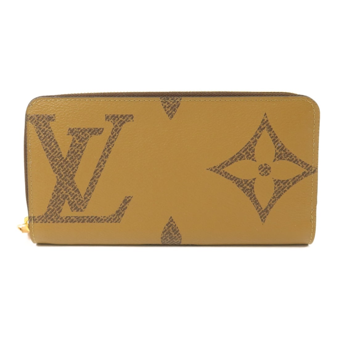 Louis Vuitton M67687 Monogram Giant Reverse Zip Around Wallet Brown (1 of 14)