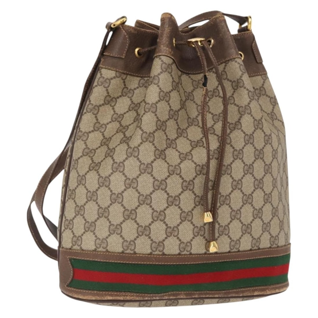 Gucci Sherry Line GG Canvas Shoulder Bag Beige Red: Gucci Sherry Line GG Canvas Shoulder Bag Beige Red This Gucci GG Supreme Web Sherry Line shoulder bag features a beige and red GG canvas exterior with the iconic web detail. Designed for women, it off