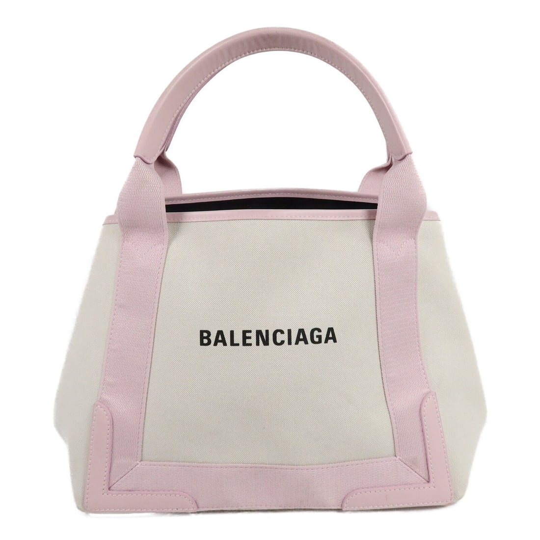 Balenciaga Navy Cabas Small Canvas Shoulder Bag 339933 White Pink: Balenciaga Navy Cabas Small Canvas Shoulder Bag 339933 White Pink Balenciaga Navy Cabas Small shoulder bag in white and pink canvas. This women's bag includes storage bags and a pouch, and is noted in